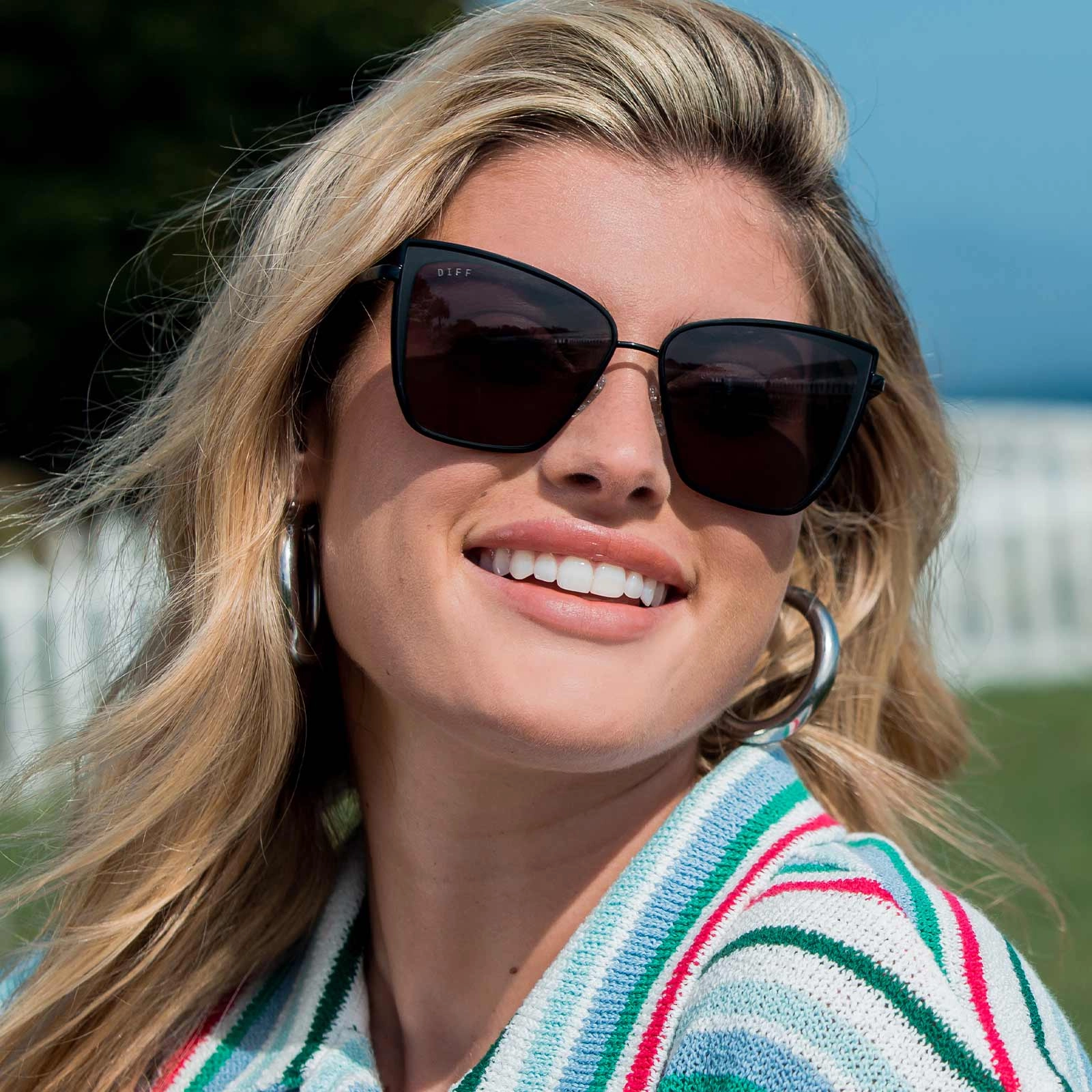 BECKY - BLACK   DARK SMOKE SUNGLASSES