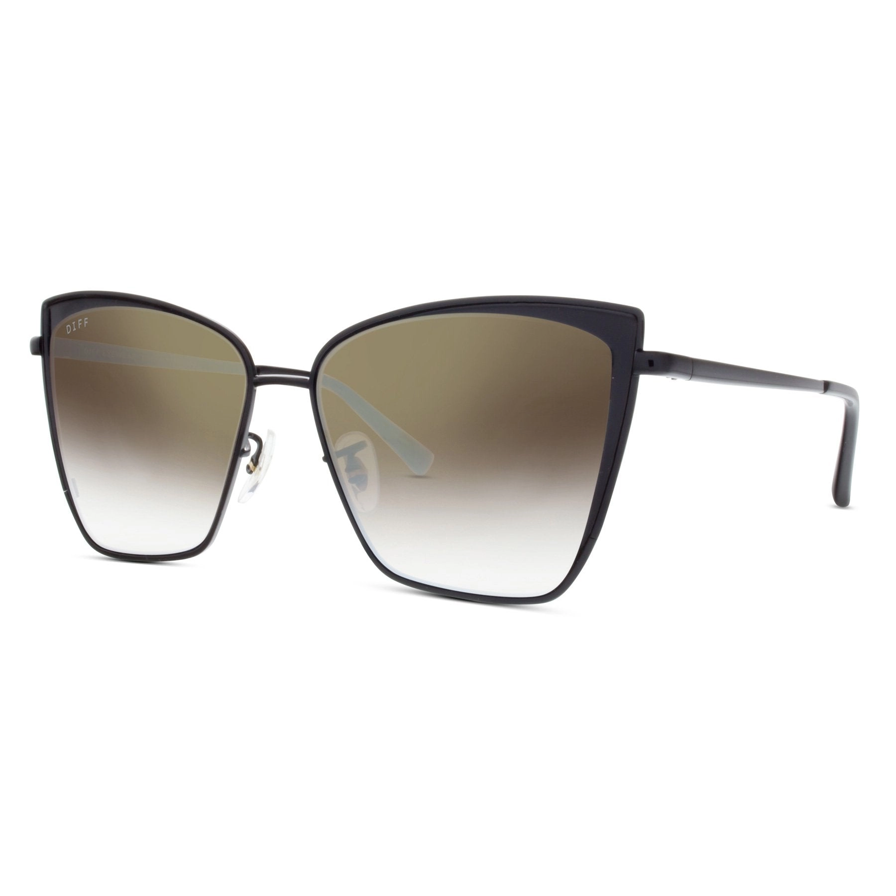 BECKY - BLACK   FLASH GREY GRADIENT SUNGLASSES