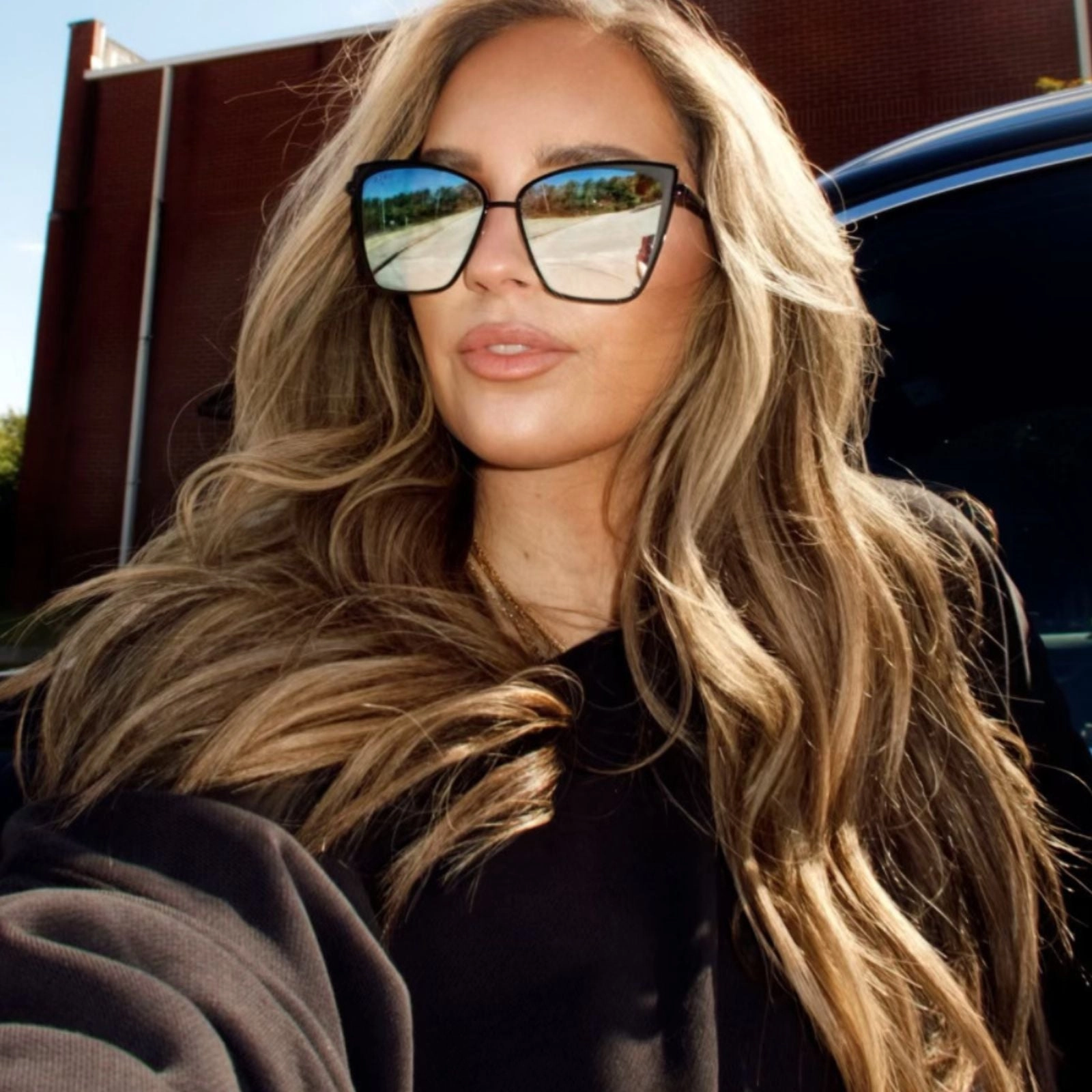 BECKY - BLACK   FLASH GREY GRADIENT SUNGLASSES