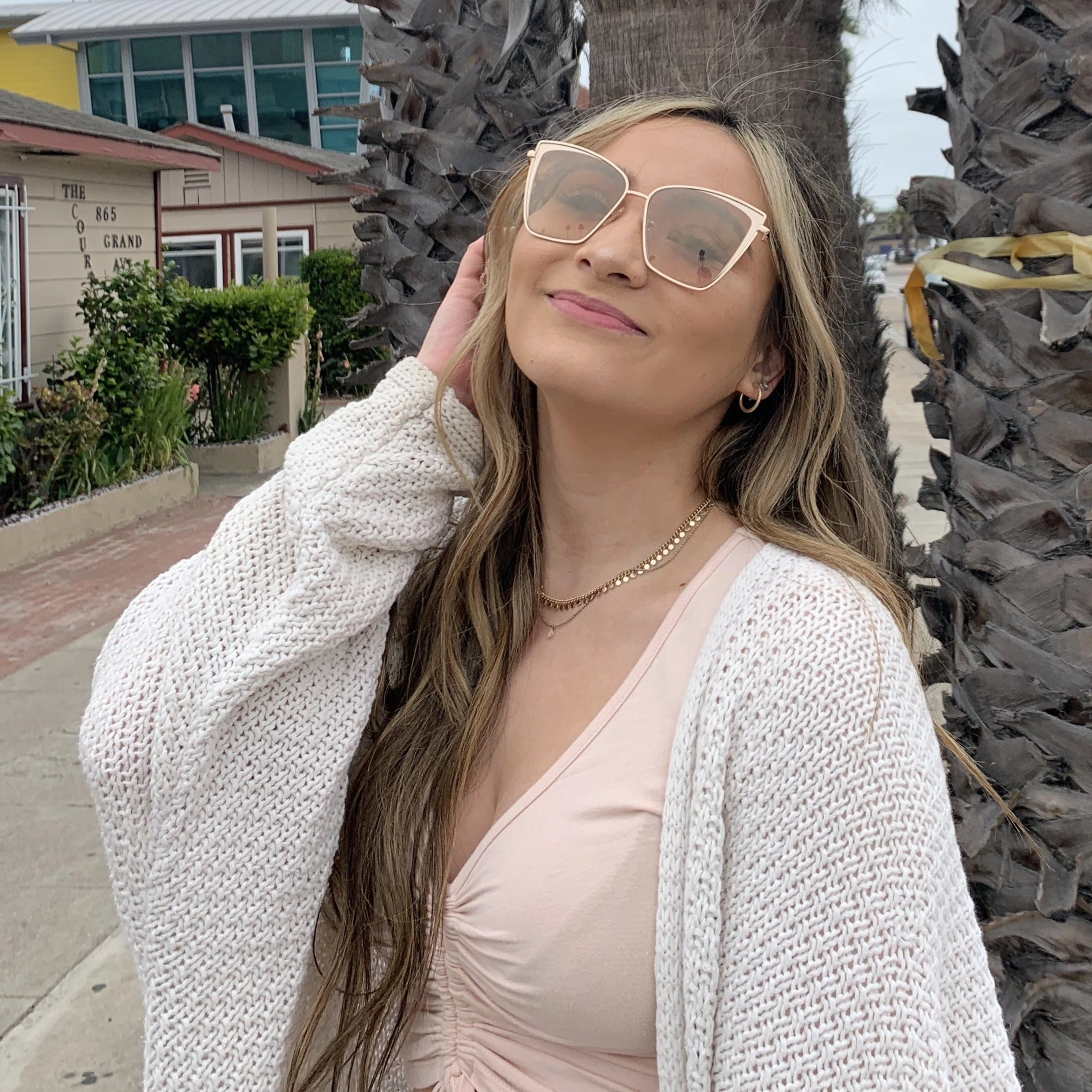 BECKY - GOLD   FLASH BROWN GRADIENT SUNGLASSES