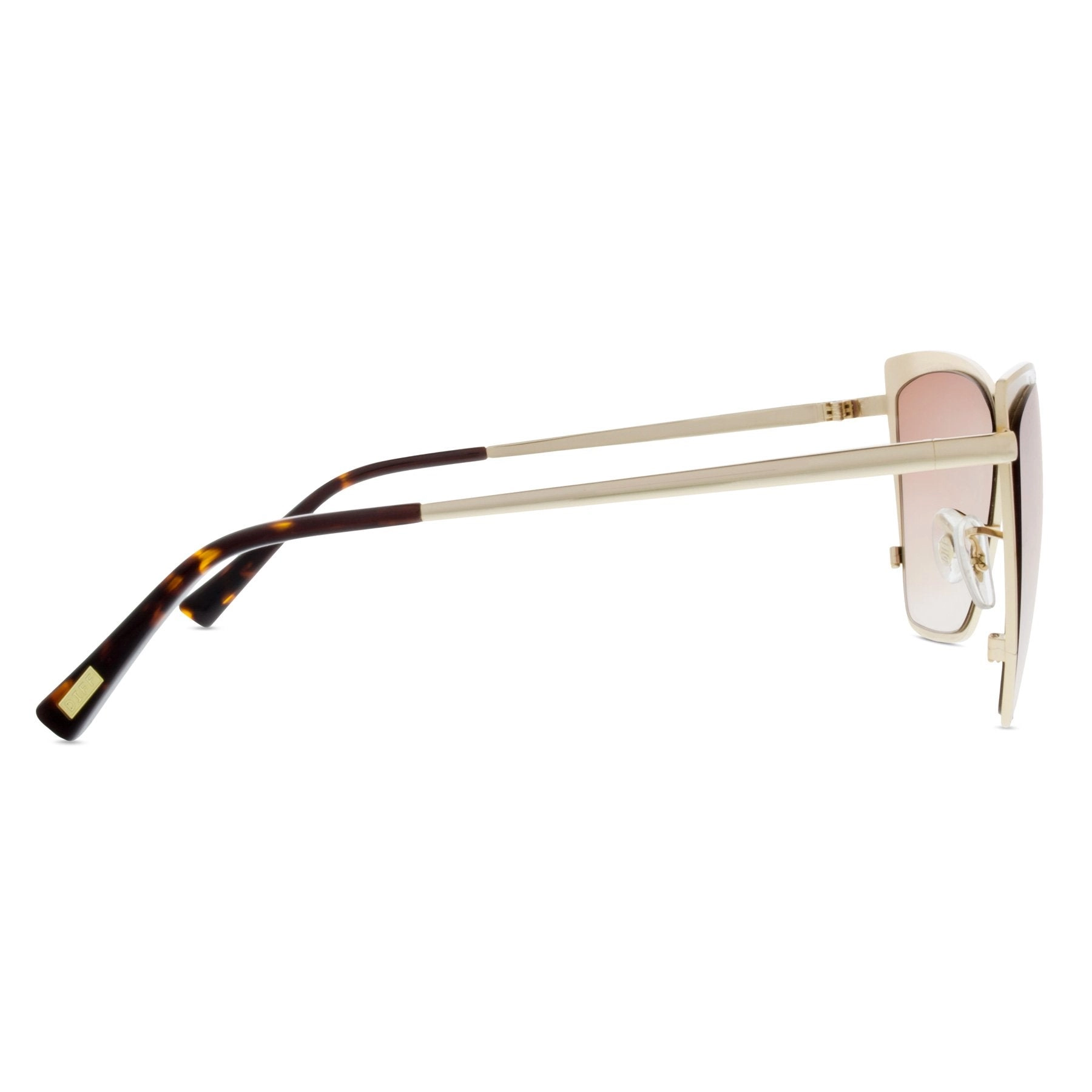 BECKY - GOLD   FLASH BROWN GRADIENT SUNGLASSES