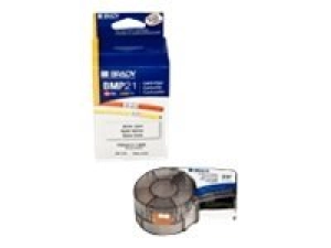 Brady B-499 - Nylon cloth - matte - permanent acrylic adhesive - black on white - Roll (0.374 in x 16 ft) 1 roll(s) labels - M21-375-499