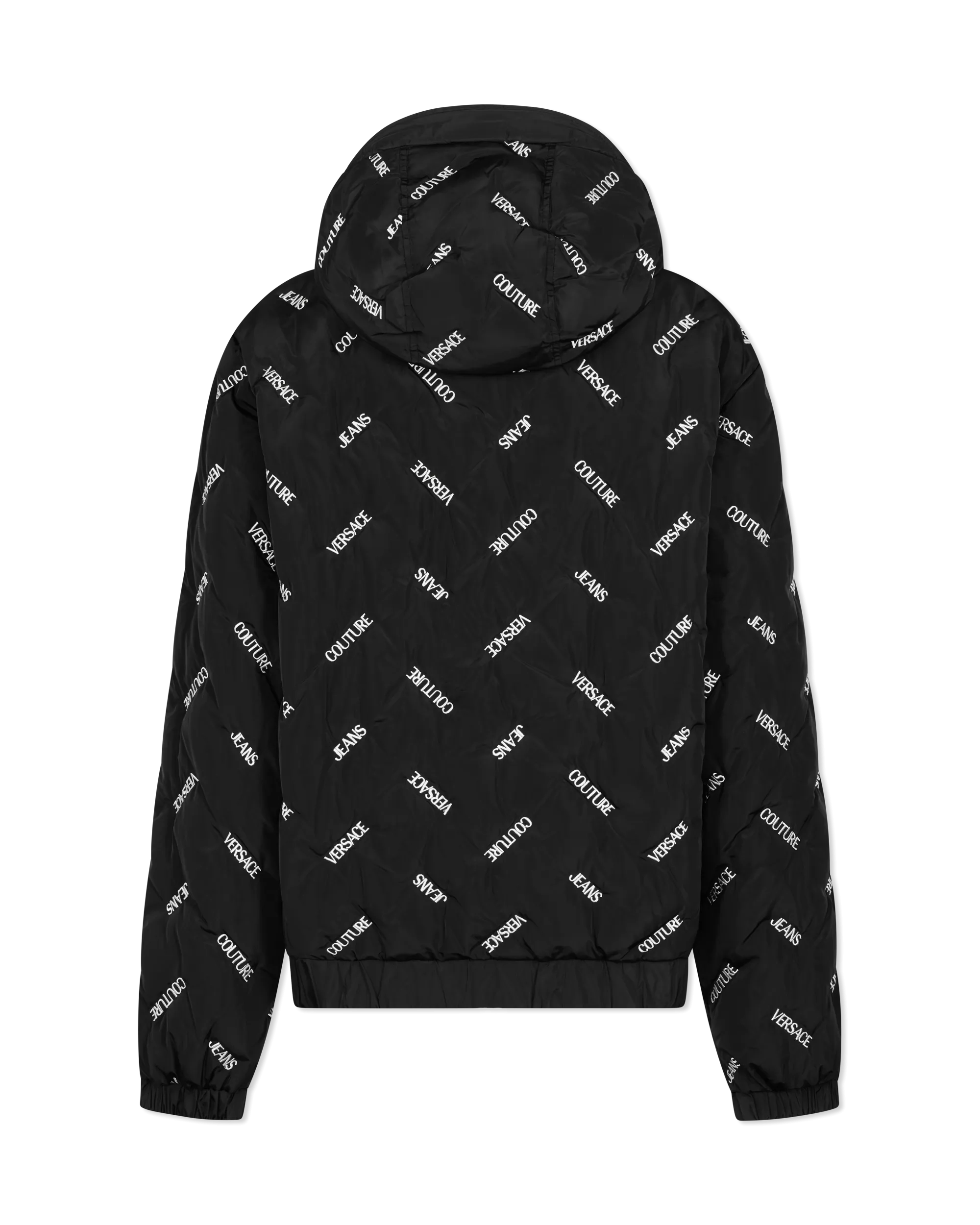 Chevron Logo Print Puffer Jacket