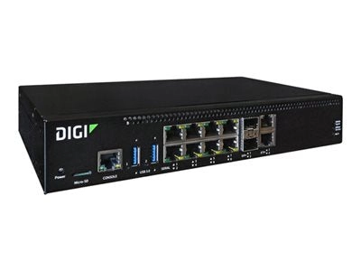 Digi Connect EZ 8 Wi-Fi - Device server - US power cord - with 1-year Digi LifeCycle Assurance - 8 ports - RS-232, 10GbE - Wi-Fi EZ08-B100-US