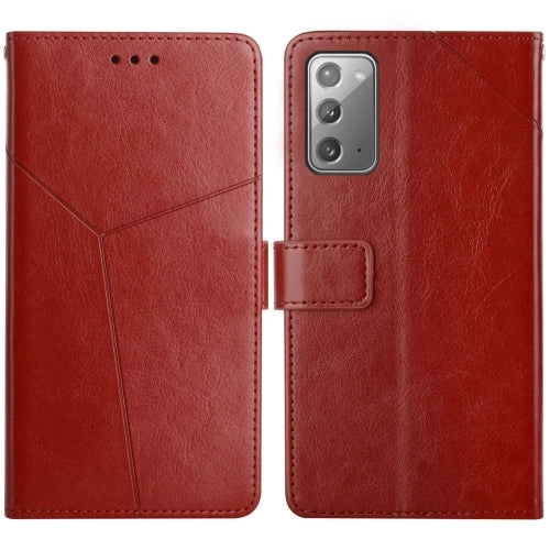 For Samsung Galaxy Note 20 Y Stitching Horizontal Flip Leather Case with Holder  Card Slots