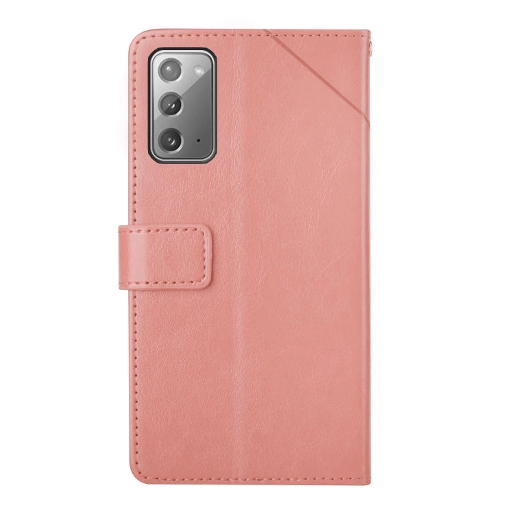 For Samsung Galaxy Note 20 Y Stitching Horizontal Flip Leather Case with Holder  Card Slots