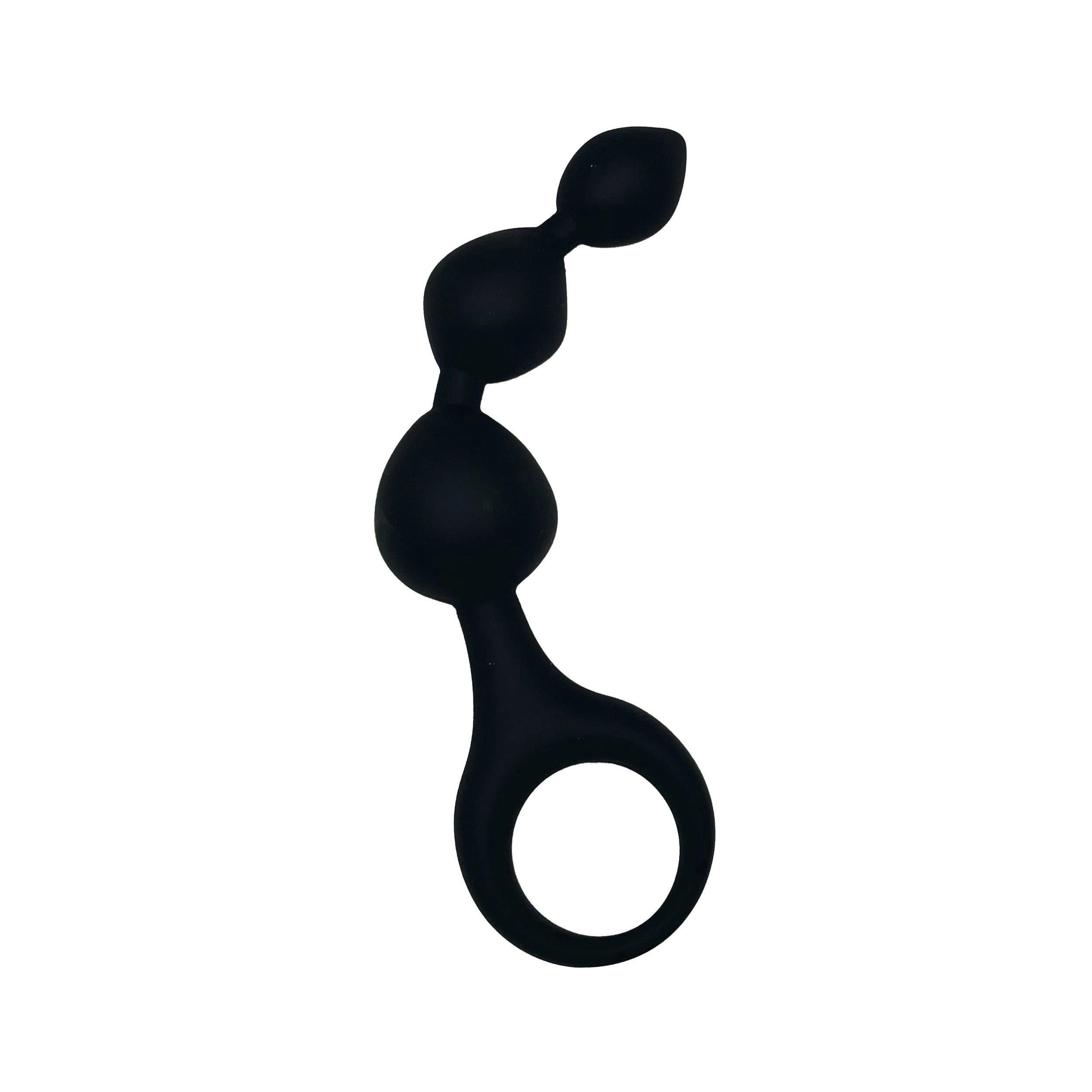 Hook N' Up Beaded Butt Plug - Black