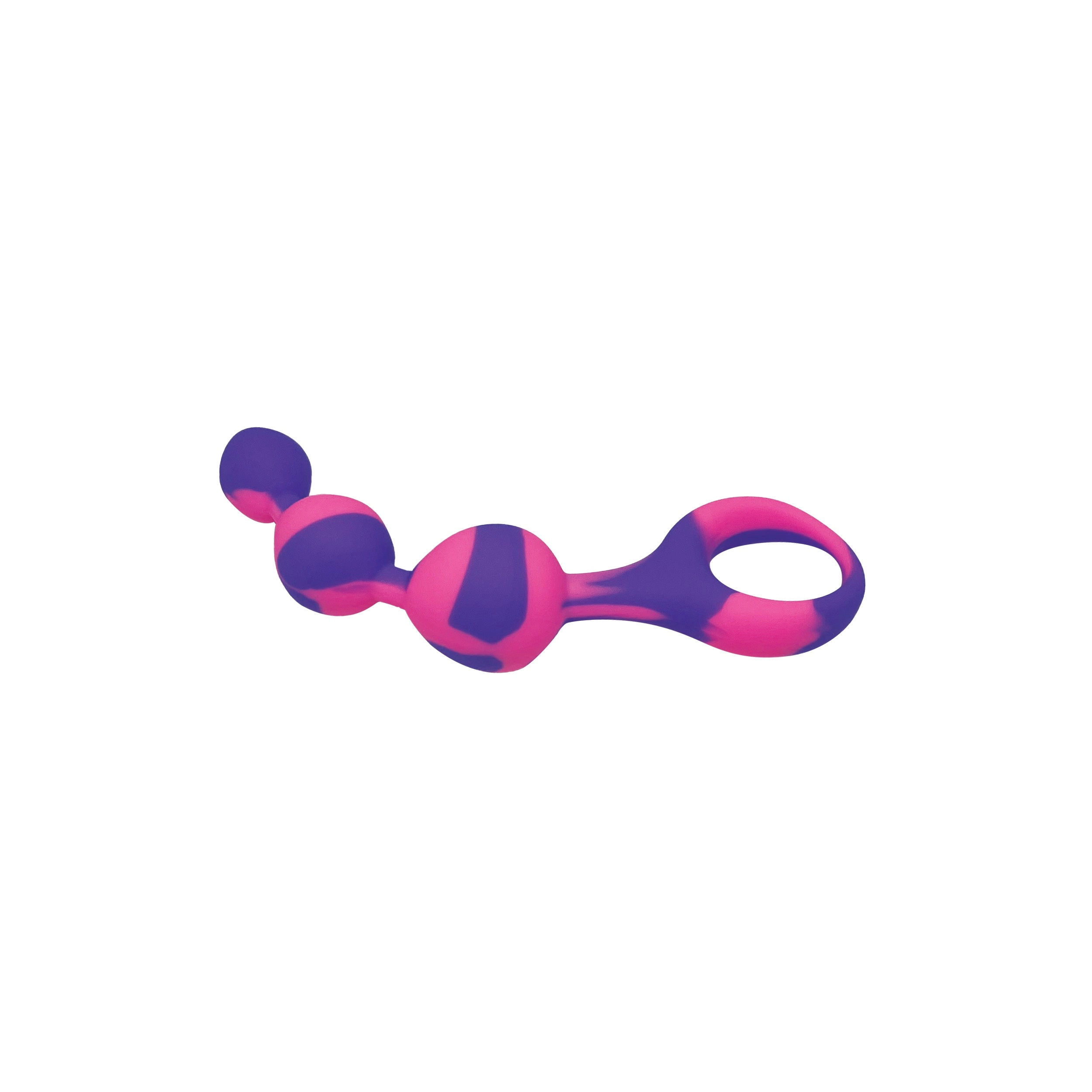 Hook N' Up Beaded Butt Plug - Swirl Pink
