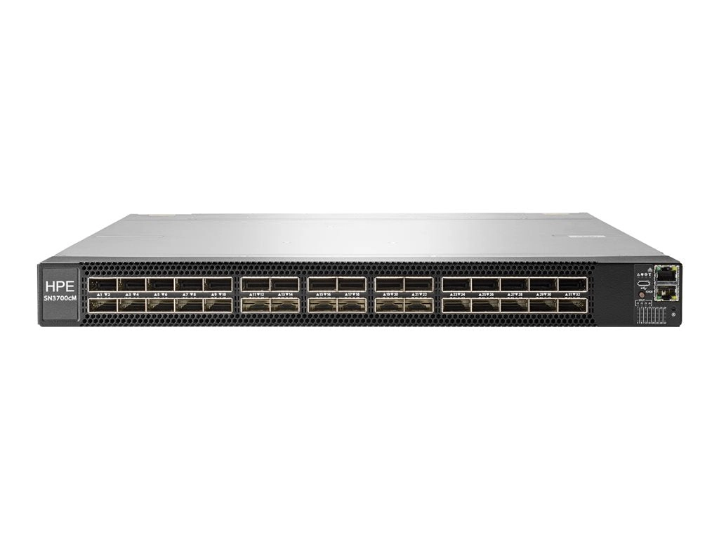 HPE SN3700cM 100GbE 32QSFP28 Switch - M-Series - switch - L3 - managed - 32 x 100 Gigabit QSFP28 - front to back airflow - rack-mountable R3B01A