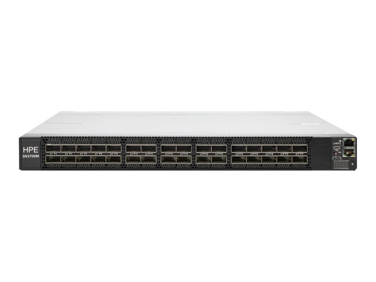 HPE SN3700M - Switch - L3 - managed - 32 x 200 Gigabit QSFP56 - back to front airflow - rack-mountable R5Z75A