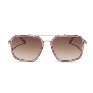 JORDAN - GOLD   FLEUR TORTOISE TEMPLE TIPS   BROWN GRADIENT SUNGLASSES