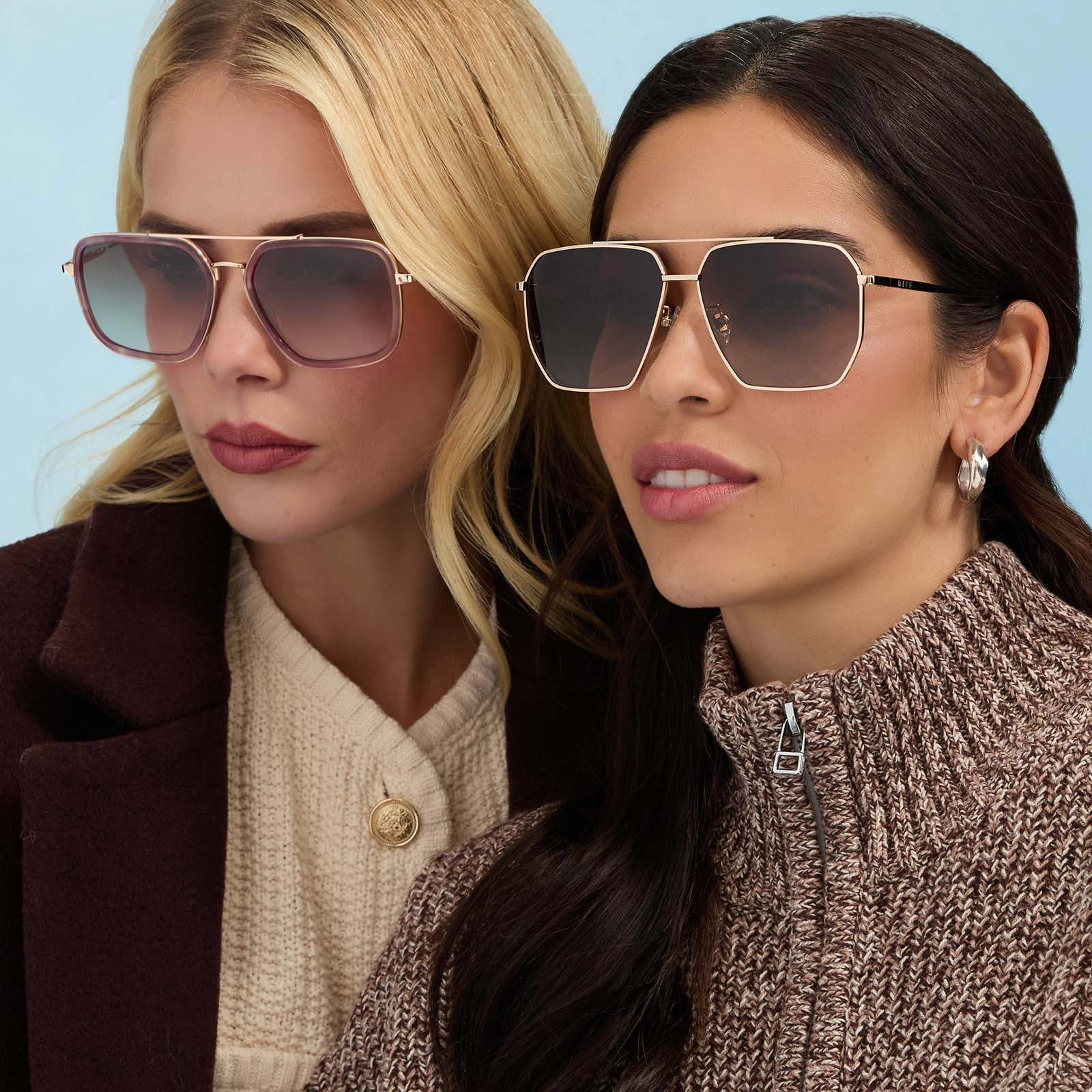 JORDAN - GOLD   FLEUR TORTOISE TEMPLE TIPS   BROWN GRADIENT SUNGLASSES