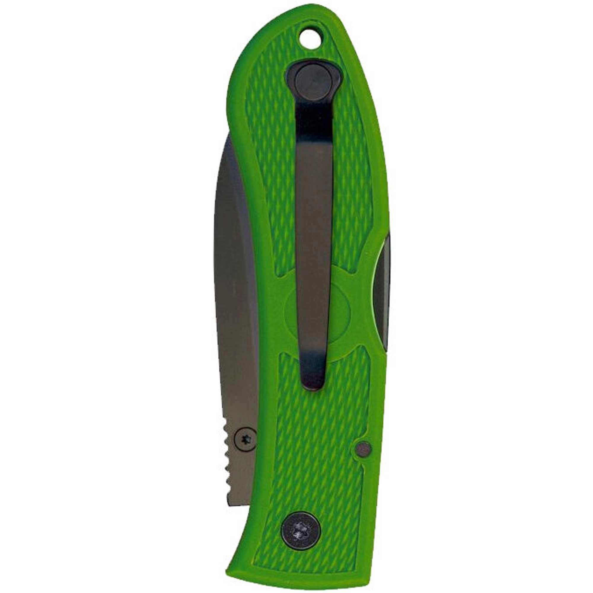 Ka-Bar Folding Knife - Dozier Black Plain Blade Kelly Green Zytel Handle| KB4062KG