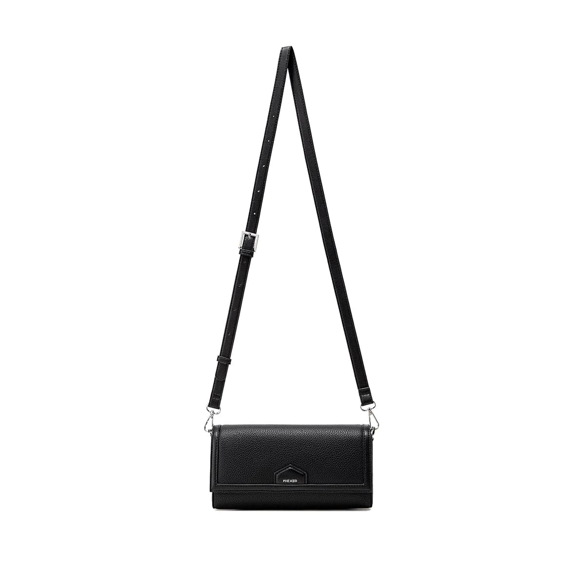 Krista Vegan Leather  Shoulder Bag | Black Pebbled