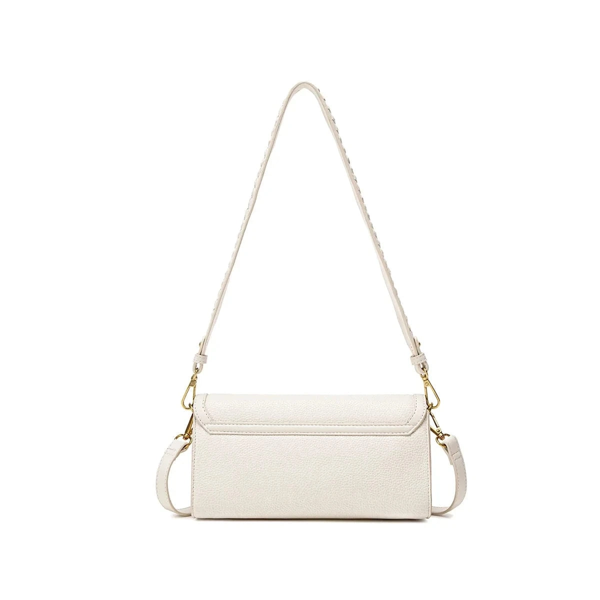 Krista Vegan Leather  Shoulder Bag | Coconut Cream Pebbled