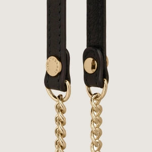 Leather and Chain Strap - Black