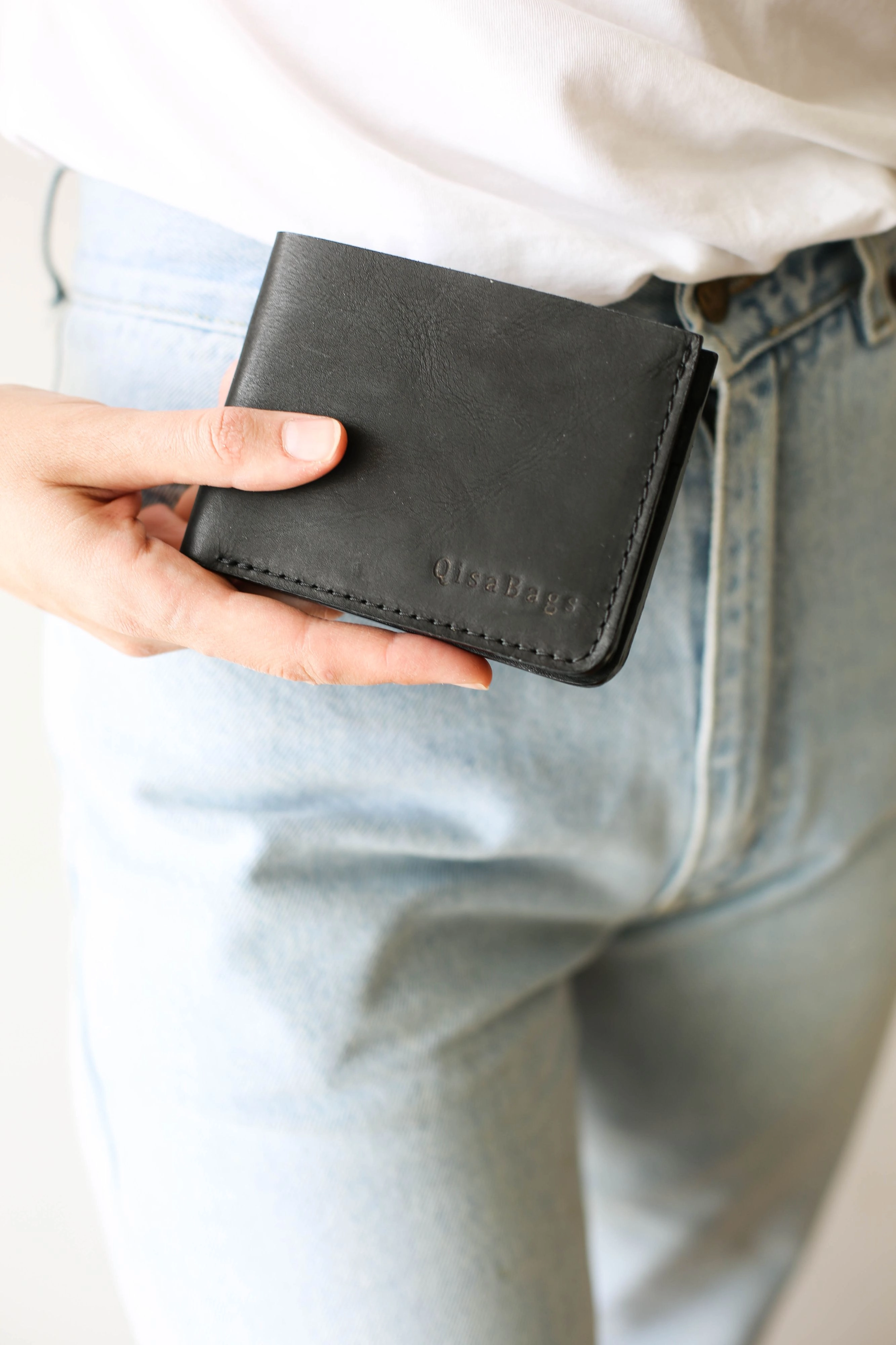 Leather Bifold Wallet - Black