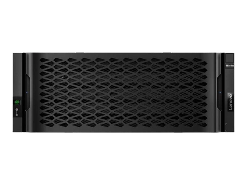 Lenovo ThinkSystem DE4000H Hybrid 4U60 LFF controller enclosure - Hard drive array - 60 bays (SAS-3) - iSCSI (10 GbE), iSCSI 7Y77A000WW