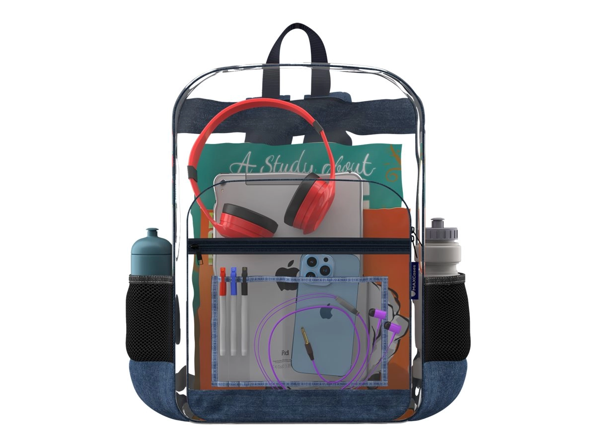 MAXCases - Carrying backpack - see-through - clear MC-BP-2P-CLR