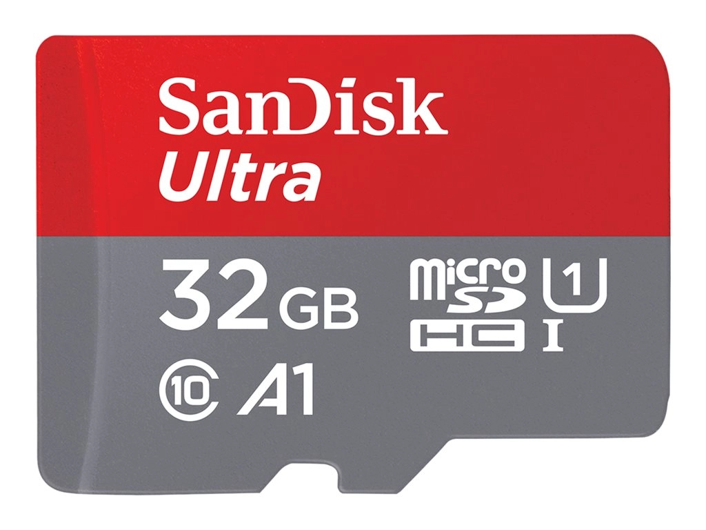 SanDisk Ultra - Flash memory card (microSDHC to SD adapter included) - 32 GB - A1 / UHS-I U1 / Class10 - microSDHC UHS-I (pack SDSQUA4-032G-GN6MT-2PK