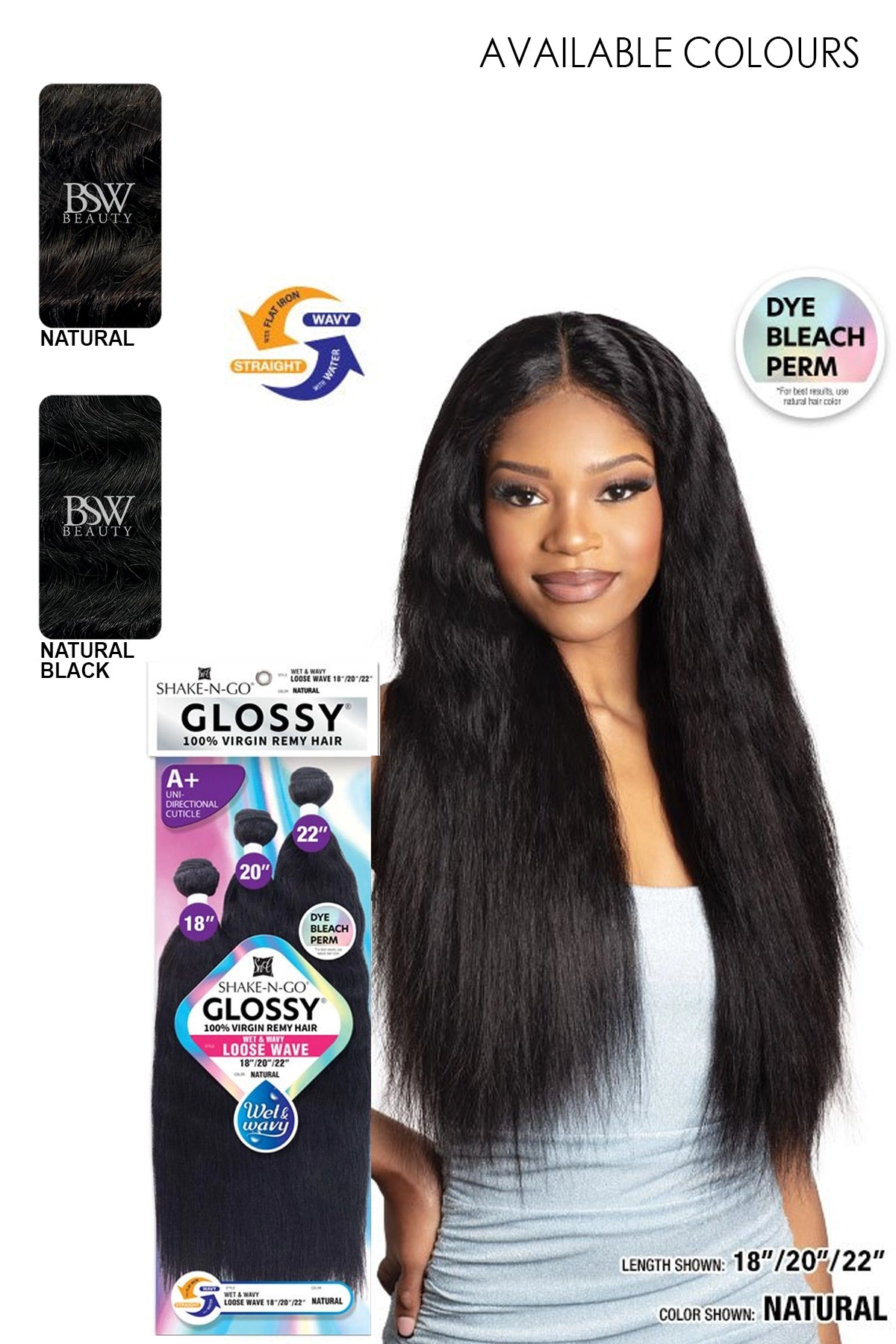 SHAKE N GO GLOSSY WET&WAVY LOOSE WAVE