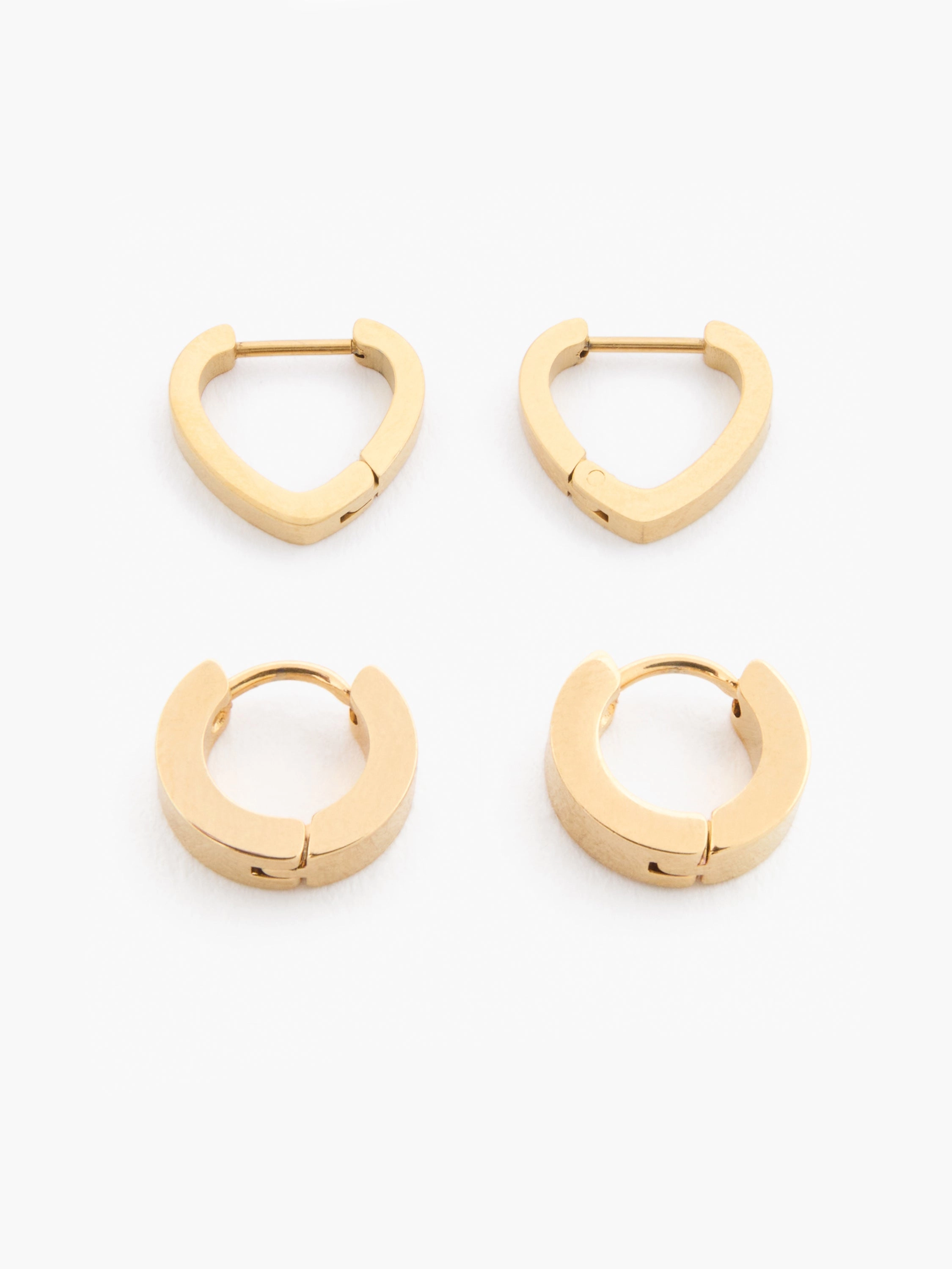 Small Huggie Hoop Earrings (2 Pairs)