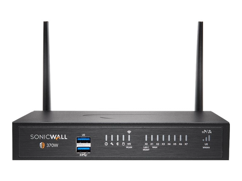 SonicWall TZ370W - Essential Edition - security appliance - with 3 years TotalSecure - 1GbE - Wi-Fi 5 - 2.4 GHz, 5 GHz - desktop 02-SSC-6825