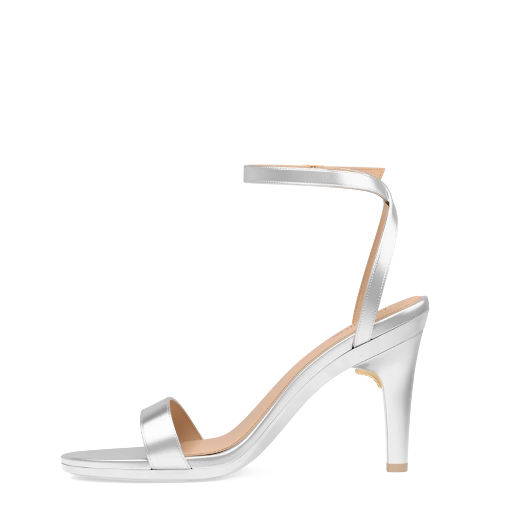 The Brenna - Matte Silver 4 Stiletto