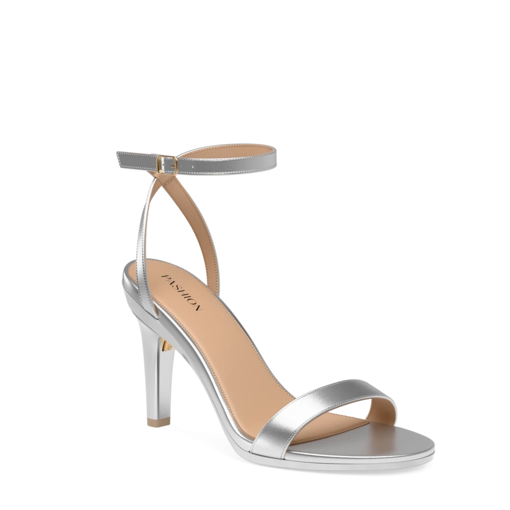 The Brenna - Matte Silver 4 Stiletto