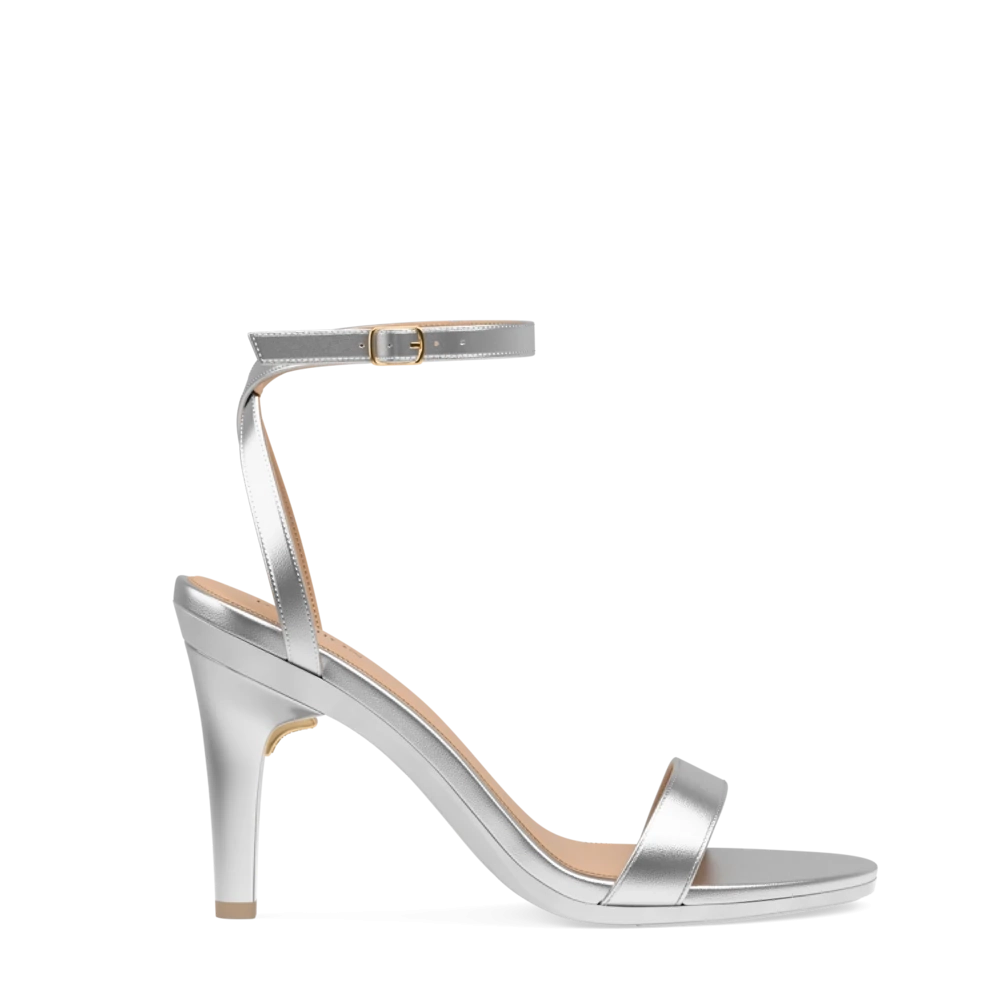 The Brenna - Matte Silver 4 Stiletto