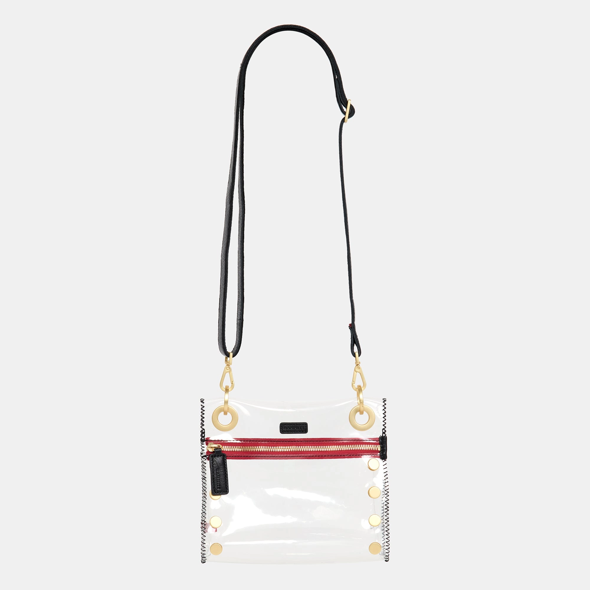 Tony | Clear Black/Brushed Gold Red Zip | Sml