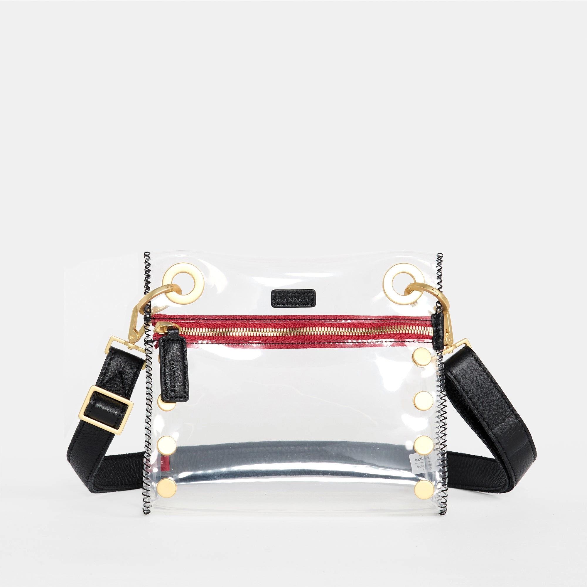 Tony | Clear Black/Brushed Gold Red Zip | Sml