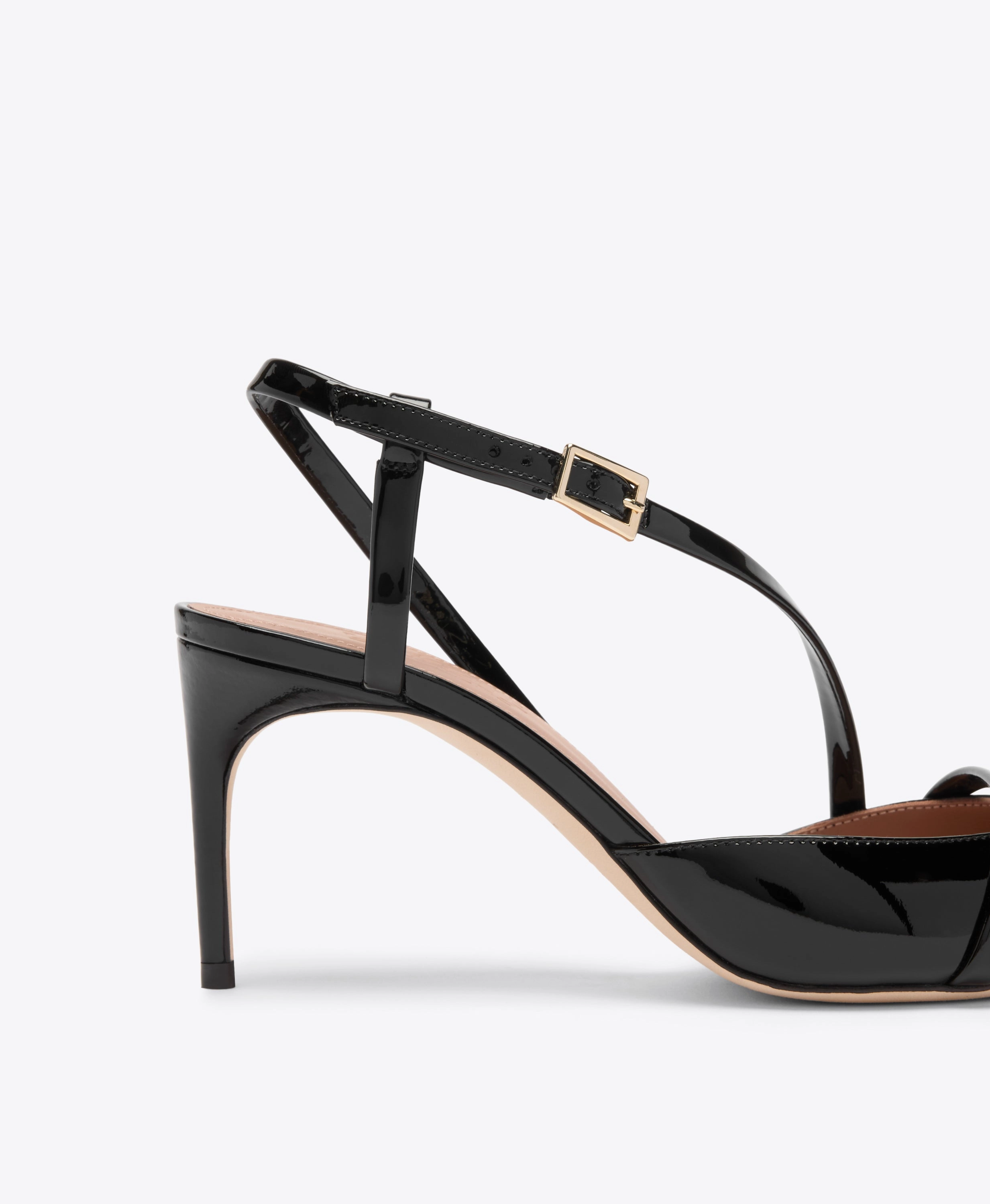 Valeria 70 Black Patent Slingbacks
