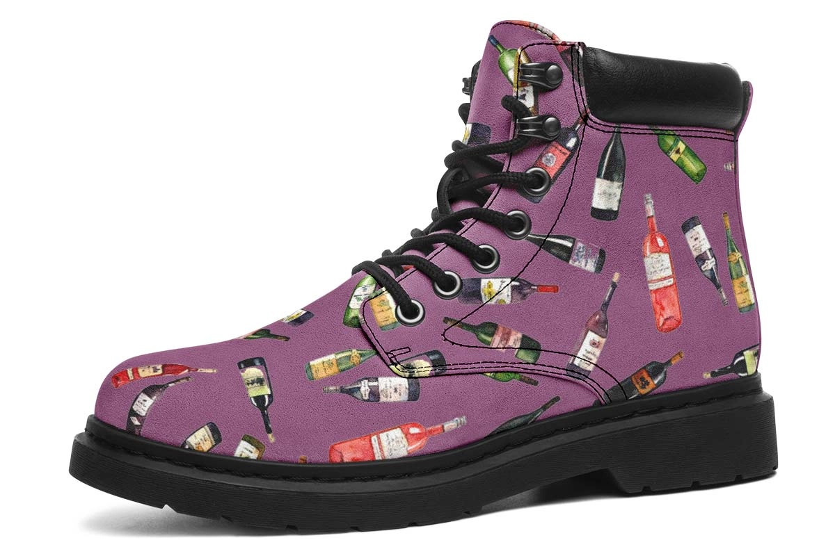 Wine Pattern Classic Vibe Boots
