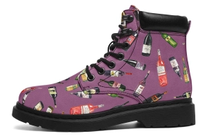 Wine Pattern Classic Vibe Boots