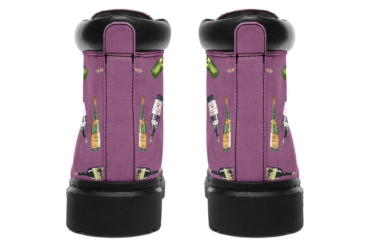 Wine Pattern Classic Vibe Boots